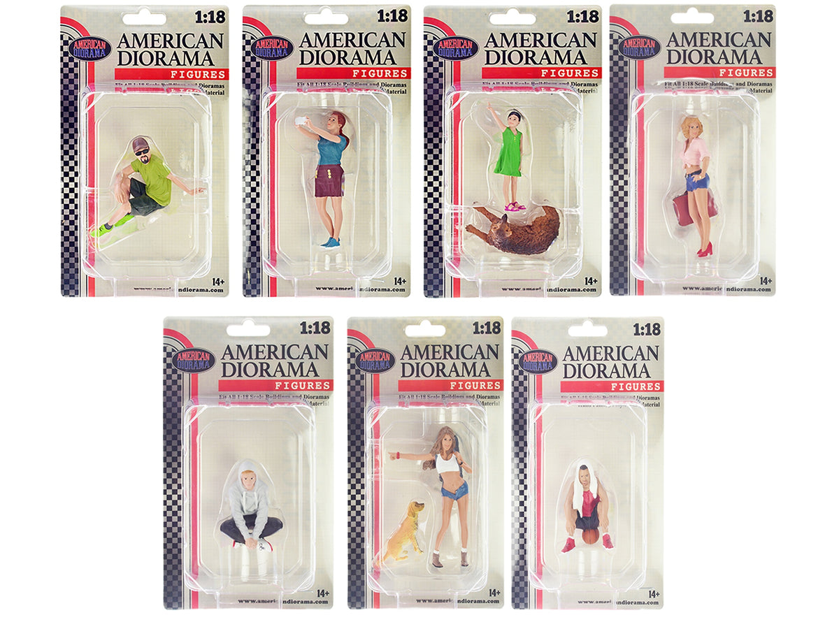 "Figure18 Series 1" 9 piece Figure Set for 1/18 Scale Models by American Diorama image 3
