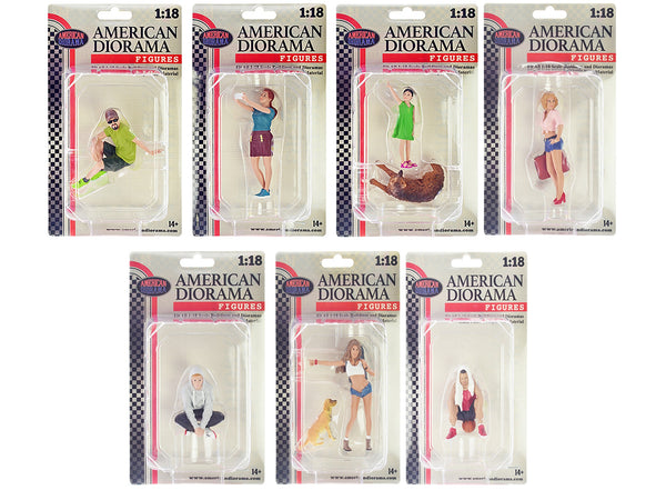 "Figure18 Series 1" 9 piece Figure Set for 1/18 Scale Models by American Diorama image 3
