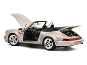 1992 Porsche 911 Carrera 2 Turbo Look Cabriolet Zermatt Silver Metallic 1/18 Diecast Model Car by Norev image 2