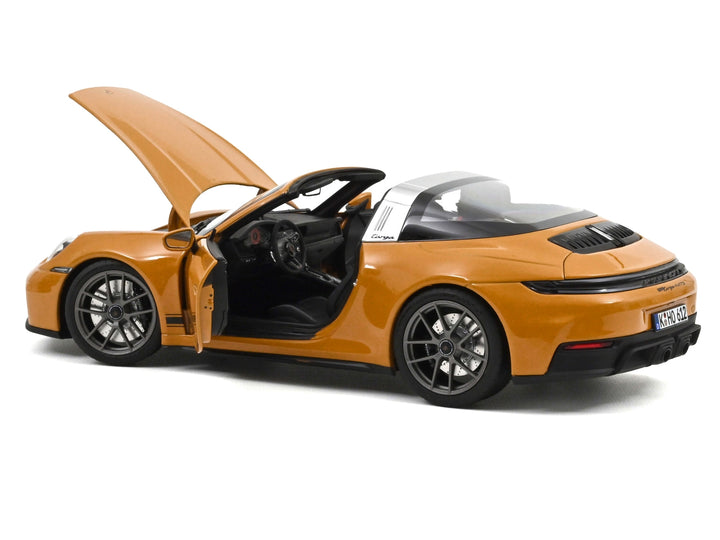 2024 Porsche 911 Targa Bahama Yellow with Black Stripes 1/18 Diecast Model Car by Norev image 2