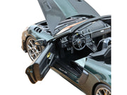2023 Porsche 718 Spyder RS Weissach Pack Forest Green Metallic with Carbon Hood Stripes 1/18 Diecast Model Car by Norev image 4