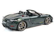 2023 Porsche 718 Spyder RS Weissach Pack Forest Green Metallic with Carbon Hood Stripes 1/18 Diecast Model Car by Norev image 5
