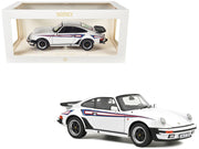 Norev 1980 Porsche 911 Turbo 3.3 white blue red graphics 1:18 187668, view 1