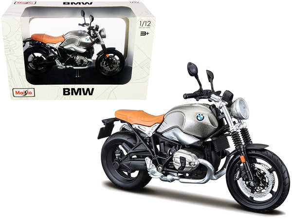 BMW R nineT Scrambler, metallic gray, with display stand, Maisto 1:12