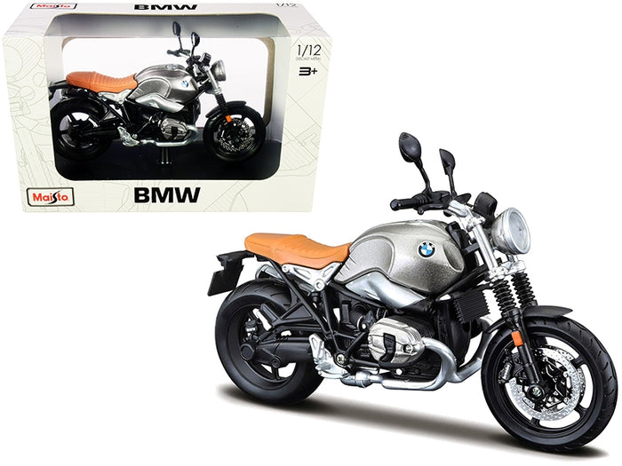 BMW R nineT Scrambler, metallic gray, with display stand, Maisto 1:12