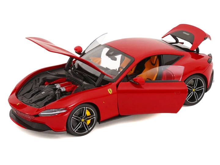 2019 Ferrari Roma Red with Orange Interior 1/18 Diecast Model Car by Polistil image 2