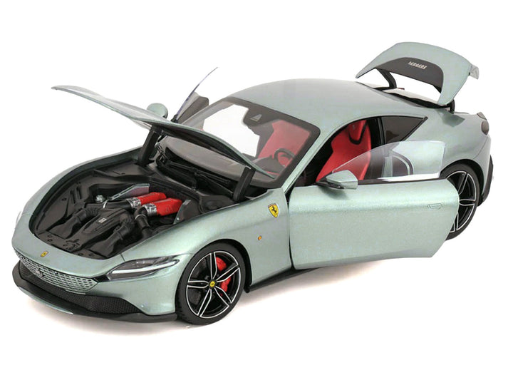 2019 Ferrari Roma Gray Metallic with Pink Interior 1/18 Diecast Model Car by Polistil image 2