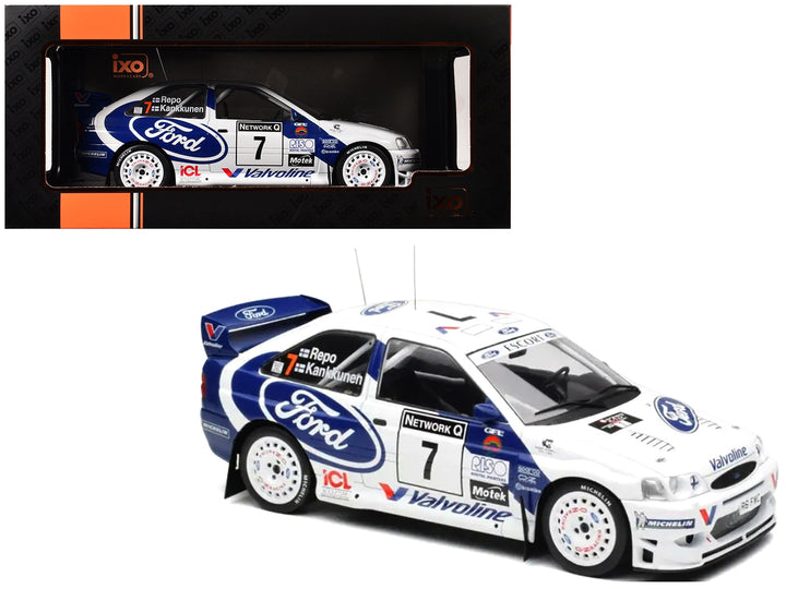 Ford Escort WRC #7 Juha Kankkunen - Juha Repo 2nd Place "RAC Rally" (1998) 1/18 Diecast Model Car by IXO Models image 2