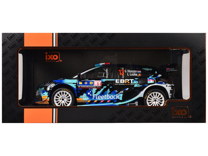 Ford Puma Rally1 #13 Gregoire Munster - Louis Louka "Central European Rally" (2023) 1/18 Diecast Model Car by IXO Models image 2