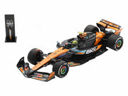 McLaren MCL39 #4 Lando Norris 3rd Place Formula One F1 "Abu Dhabi GP GP" (2025) "Drivers' World Champion 2025" with Pit Board and Acrylic Display Case 1/18 Model Car by Spark image 2