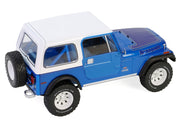 1978 Jeep CJ-7 Renegade Captain Blue Metallic with White Top "Artisan Collection" Series 1/18 Diecast Model Car by Greenlight image 3