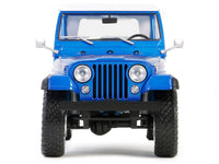 1978 Jeep CJ-7 Renegade Captain Blue Metallic with White Top "Artisan Collection" Series 1/18 Diecast Model Car by Greenlight image 4