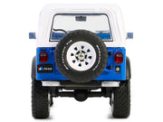 1978 Jeep CJ-7 Renegade Captain Blue Metallic with White Top "Artisan Collection" Series 1/18 Diecast Model Car by Greenlight image 5