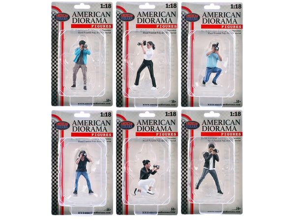 "Photographers" 6 piece Figure Set for 1/18 Scale Models by American Diorama image 2