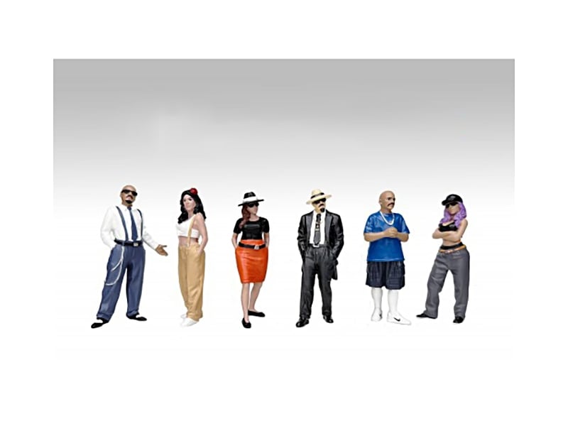 "Hanging Out 3" 6 piece Figure Set for 1/18 Scale Models by American Diorama