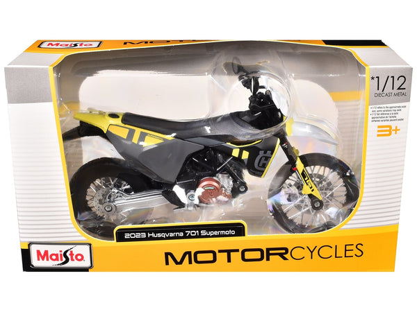 Maisto 2023 Husqvarna 701 Supermoto matte black gray 1:12 20-64633, product image 1