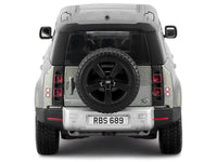 2022 Land Rover Defender 110 Green Metallic with Black Top and Sunroof 1/24 Diecast Model Car by Bburago image 3