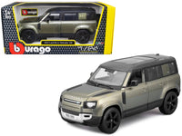 2022 Land Rover Defender 110 Green Metallic with Black Top and Sunroof 1/24 Diecast Model Car by Bburago image 4