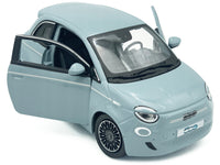 2023 Fiat 500e Light Blue 1/24 Diecast Model Car by Bburago image 2