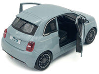2023 Fiat 500e Light Blue 1/24 Diecast Model Car by Bburago image 3