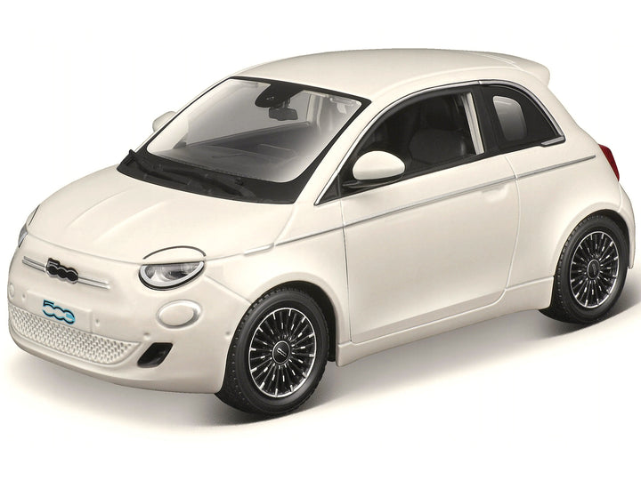 2023 Fiat 500e White 1/24 Diecast Model Car by Bburago image 2