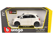 2023 Fiat 500e White 1/24 Diecast Model Car by Bburago image 3