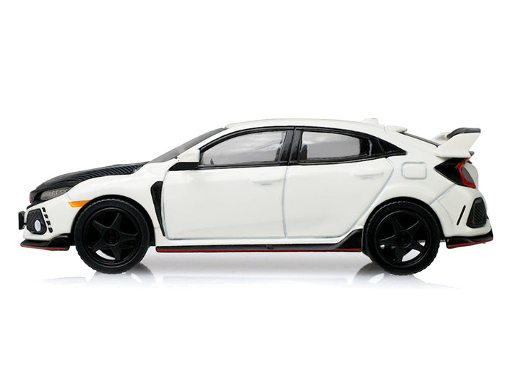2018 Honda Civic Type-R (FK8) RHD (Right Hand Drive) Championship White with Carbon Hood "Tokyo Torque" Series 10 1/64 Diecast Model Car by Greenlight image 2