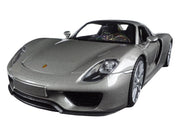 Porsche 918 Spyder Silver Closed Roof 1/24 Diecast Model Car by Welly image 3