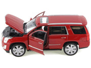 2017 Cadillac Escalade with Sunroof Red Metallic 1/24-1/27 Diecast Model Car by Welly image 2