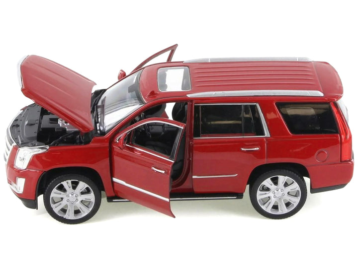 2017 Cadillac Escalade with Sunroof Red Metallic 1/24-1/27 Diecast Model Car by Welly image 2
