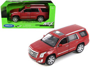 2017 Cadillac Escalade with Sunroof Red Metallic 1/24-1/27 Diecast Model Car by Welly image 4