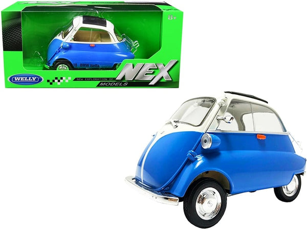 Welly NEX Models BMW Isetta blue white 1:18 diecast 24096BL, product image 1