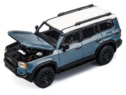 Toyota Land Cruiser 250 Blue with White Top 1/64 Diecast Model Car by Trends Hobby image 2