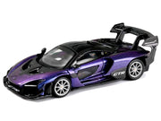 McLaren Senna GTR Midnight Purple Metallic with Black Top "HCFC 2025 Limited Edition" 1/64 Diecast Model Car by Trends Hobby image 2