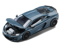 Lamborghini Temerario Matt Blue Metallic 1/64 Diecast Model Car by Trends Hobby image 2