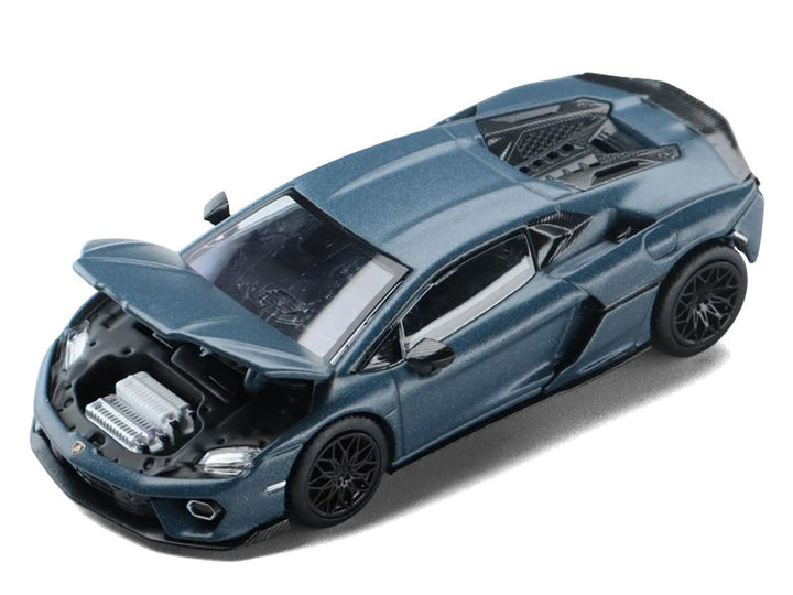Lamborghini Temerario Matt Blue Metallic 1/64 Diecast Model Car by Trends Hobby image 2