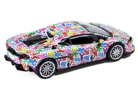 Lamborghini Temerario "Keith Haring Livery" White with Graphics 1/64 Diecast Model car by Trends Hobby image 4