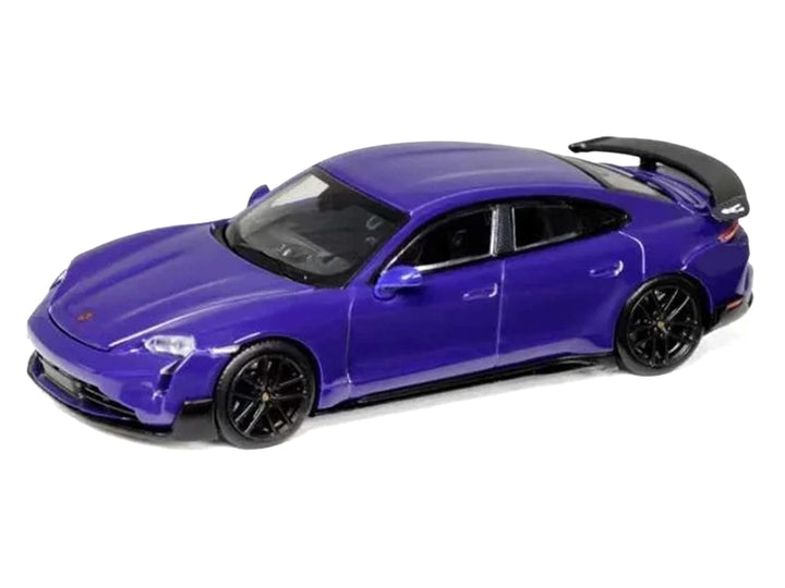 Porsche Taycan Turbo GT Purple 1/64 Diecast Model Car by Trends Hobby image 2