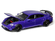 Porsche Taycan Turbo GT Purple 1/64 Diecast Model Car by Trends Hobby image 3
