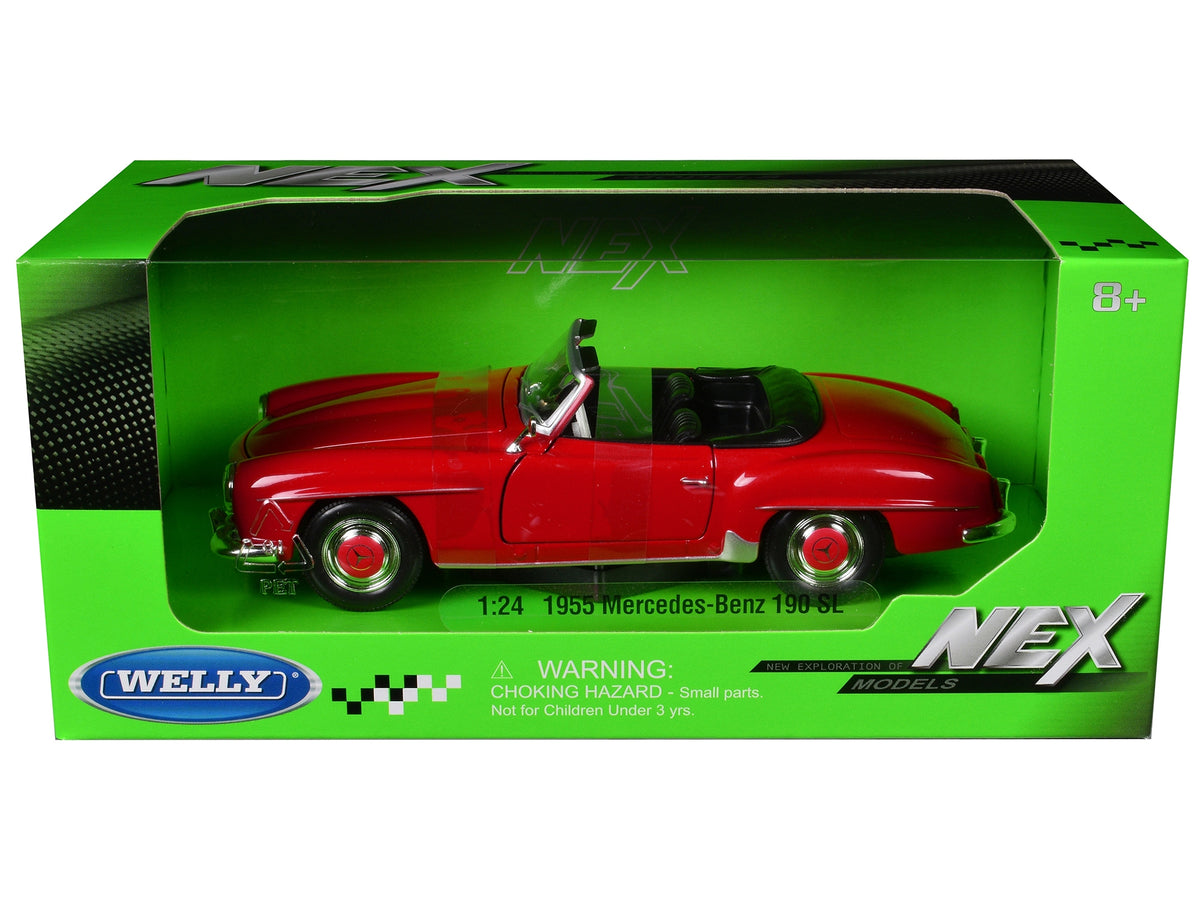 1955 Mercedes-Benz 190 SL Red "NEX Models" Series 1/24 Diecast Model Car by Welly image 3