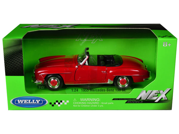 1955 Mercedes-Benz 190 SL Red "NEX Models" Series 1/24 Diecast Model Car by Welly image 3