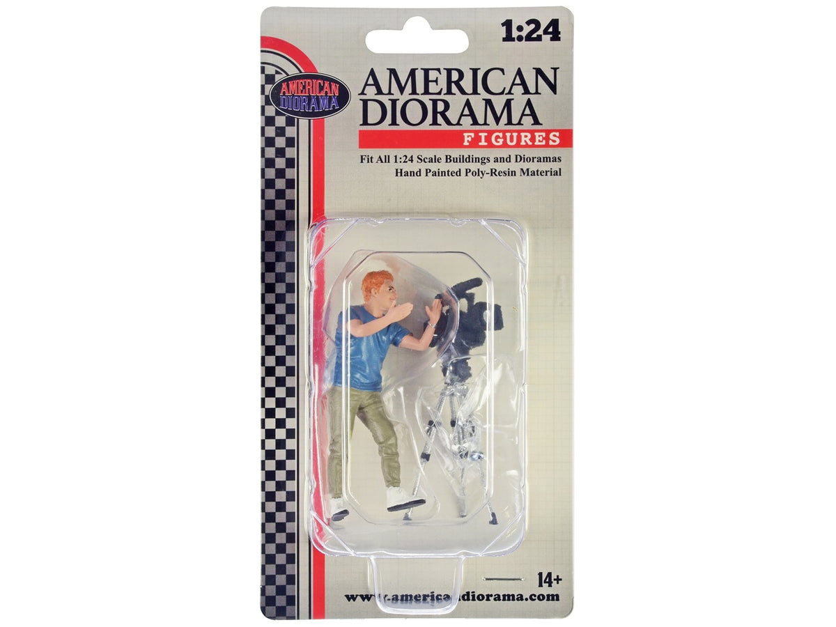 "On-Air" Figure 5 with Standing Camera for 1/24 Scale Models by American Diorama image 3