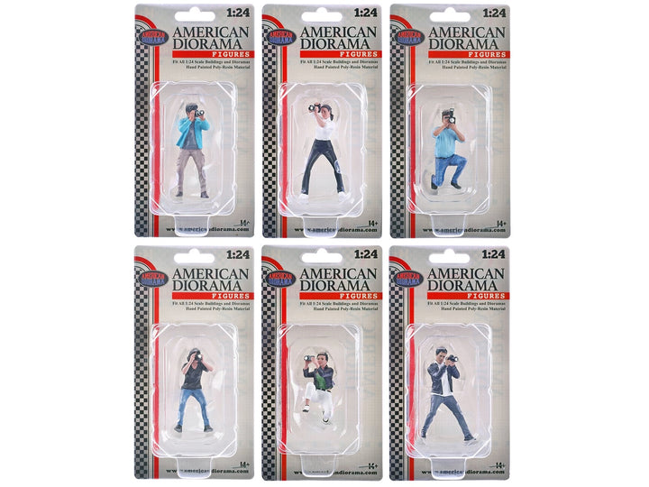 "Photographers" 6 piece Figure Set for 1/24 Scale Models by American Diorama image 2