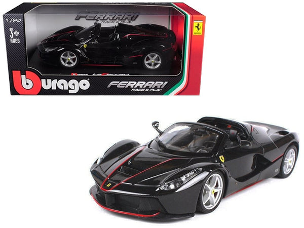 Bburago Ferrari LaFerrari F70 Aperta black 1:24 diecast model 26022BK, view 1