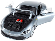 Ferrari Roma Gray Metallic "Race + Play" Series 1/24 Diecast Model Car by Bburago image 4