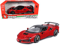 Bburago Ferrari SF90 XX Stradale red black top Race and Play 1:24 26032RD, product image 1