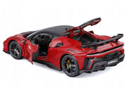 Ferrari SF90 XX Stradale Red with Black Top "Race and Play" Series 1/24 Diecast Model Car by Bburago image 3