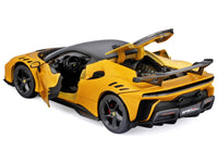 Ferrari SF90 XX Stradale Yellow with Black Top "Race and Play" Series 1/24 Diecast Model Car by Bburago image 3