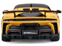 Ferrari SF90 XX Stradale Yellow with Black Top "Race and Play" Series 1/24 Diecast Model Car by Bburago image 5
