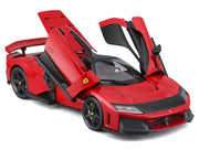 Ferrari F80 Red with Black Top "Race + Play" Series 1/24 Diecast Model Car by Bburago image 2